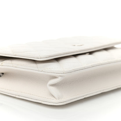 Chanel Caviar Quilted Wallet On Chain WOC White 10 of 13