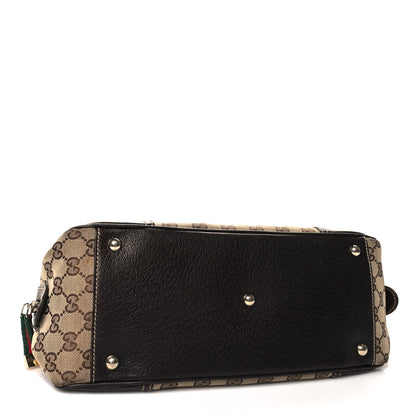 Gucci Monogram Small Princy Satchel Dark Brown 3 of 14