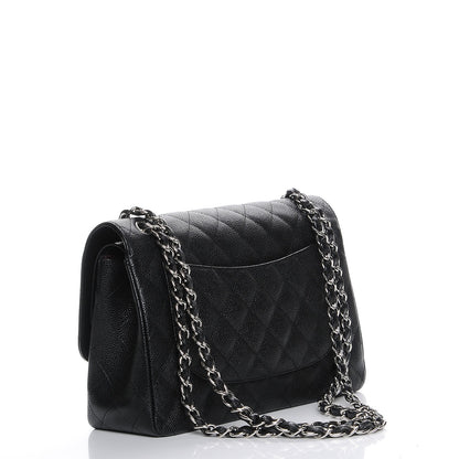 Chanel Caviar Quilted Jumbo Double Flap Black 3 of 7