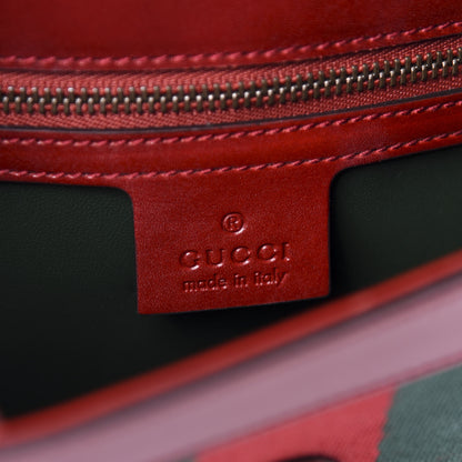 Gucci Tuscany Lux Calfskin Web GG Marmont Shoulder Bag Red 7 of 11