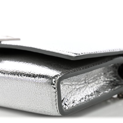 Givenchy Metallic Lambskin 4G Wallet On Chain Silvery 9 of 11