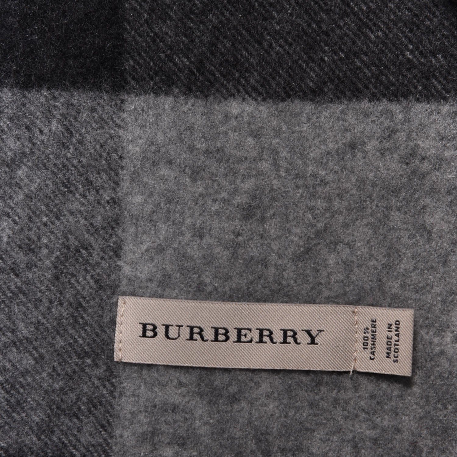 Burberry Cashmere Giant Heritage Check Fringe Scarf Dark Trench 3 of 3