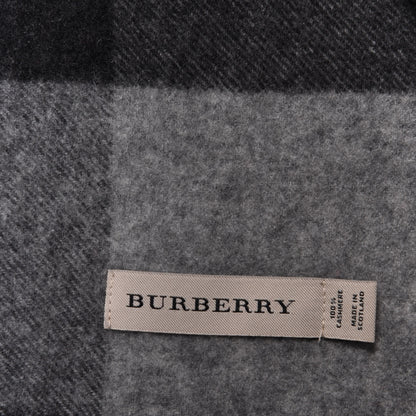 Burberry Cashmere Giant Heritage Check Fringe Scarf Dark Trench 3 of 3