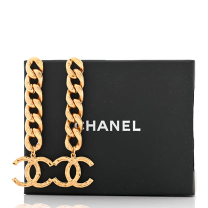 Chanel Metal CC Pick Drop Earrings Gold 5 of 5