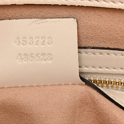Gucci Guccissima Signature Medium Shoulder Tote Bag Mystic White 7 of 14