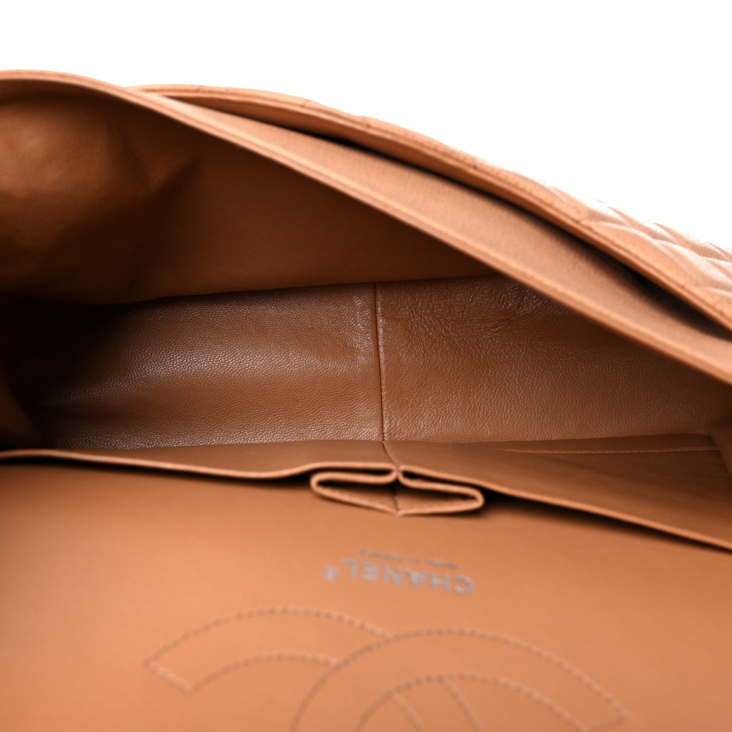 Chanel Caviar Quilted Jumbo Double Flap Light Brown 5 of 17