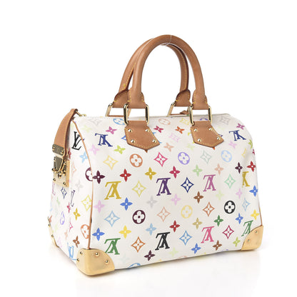 Louis Vuitton Monogram Multicolor Speedy 30 White 2 of 10