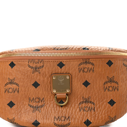 MCM Visetos Medium Fusten Belt Bag Cognac 9 of 10