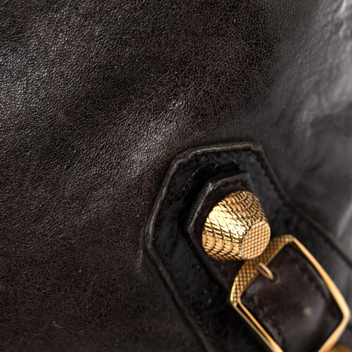 Agneau Giant 21 Gold Hardware Day Hobo Charbon