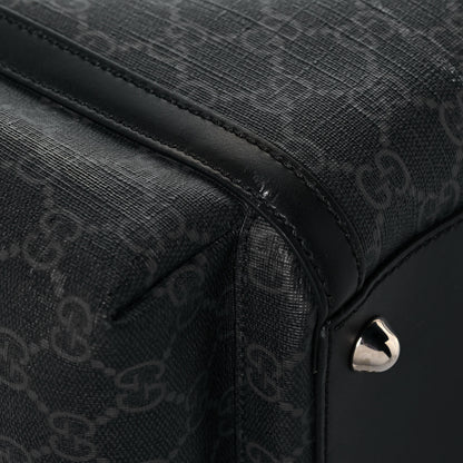 Gucci GG Supreme Monogram Web Messenger Diaper Bag Black Grey 11 of 15