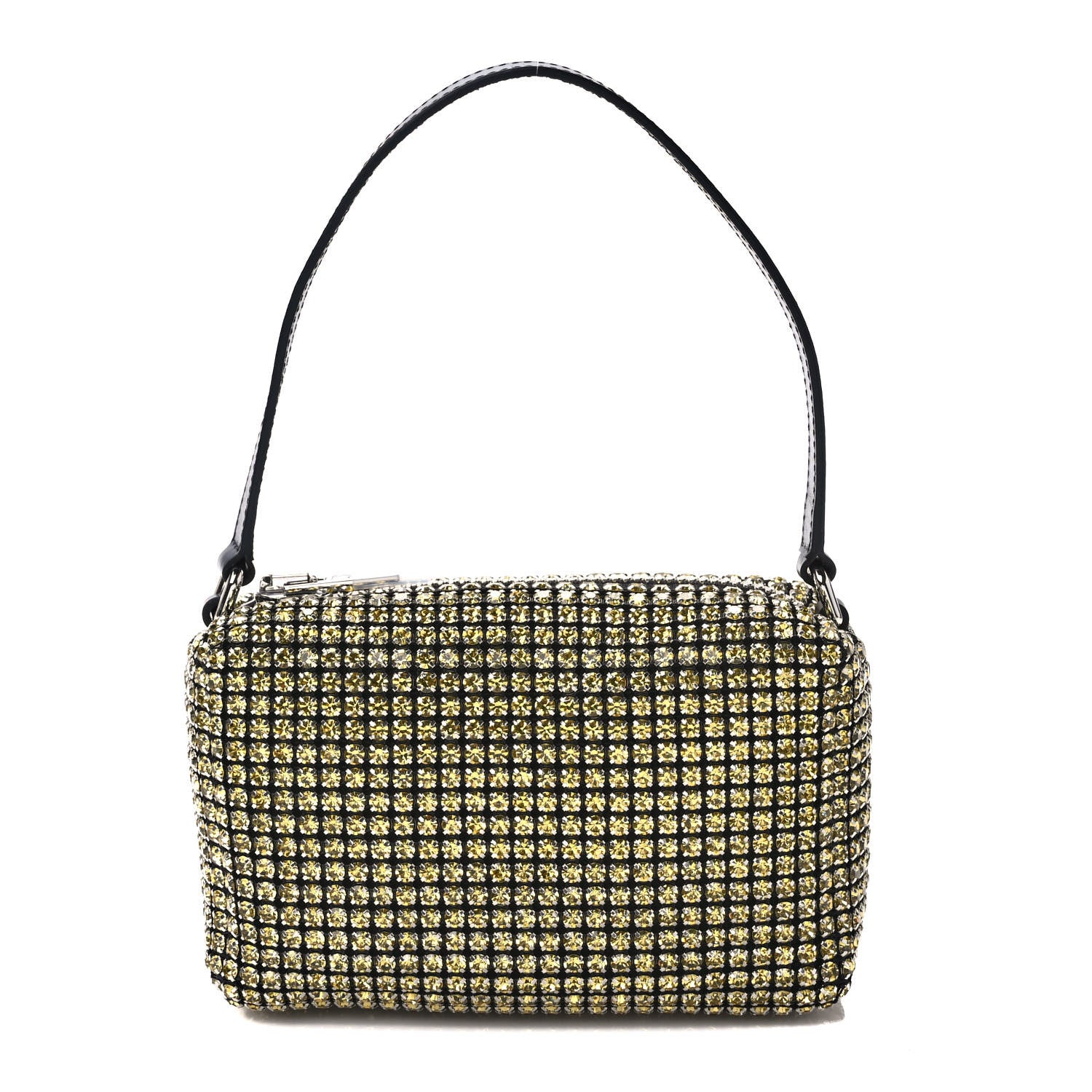 Alexander Wang Mesh Crystal Rhinestone Mini Heiress Pouch Porcelain 1 of 9