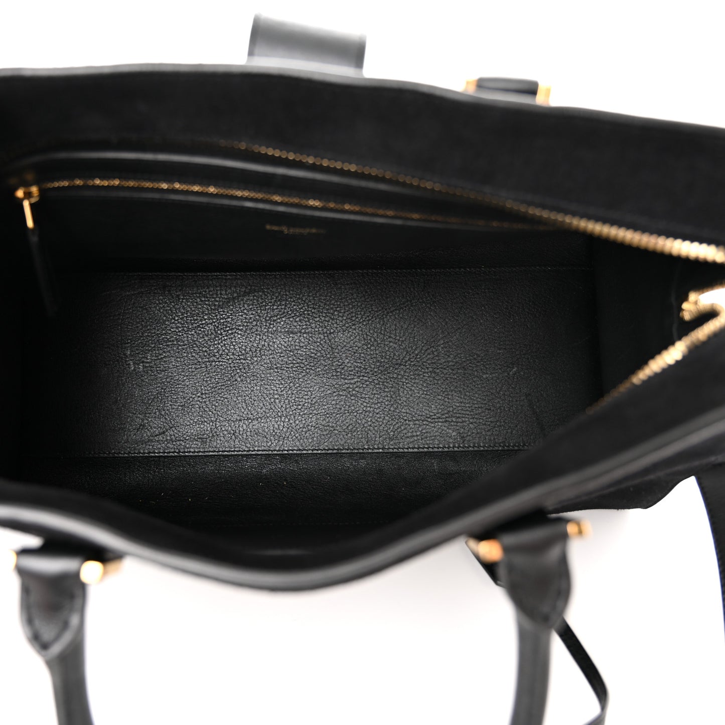 Suede Calfskin Medium Monogram Cabas Black