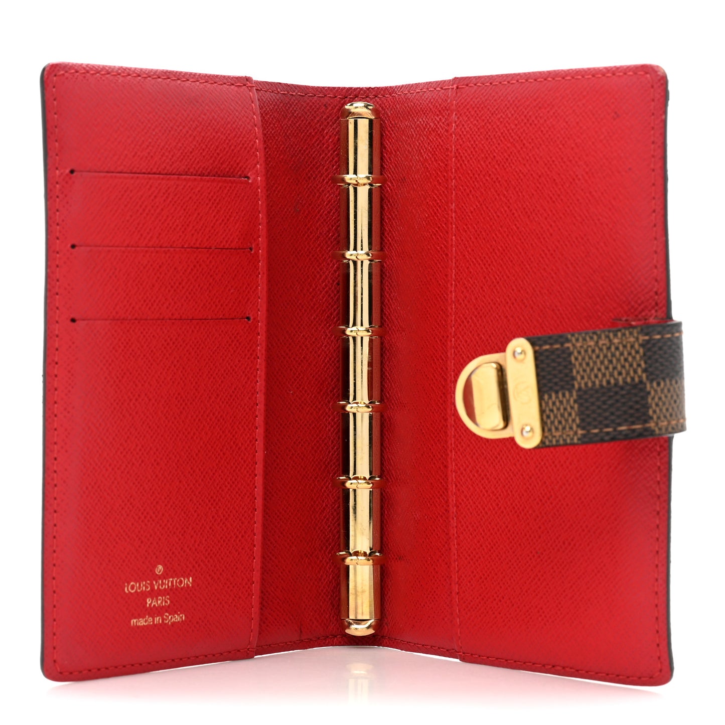 Damier Ebene Koala Small Ring Agenda Cover Red