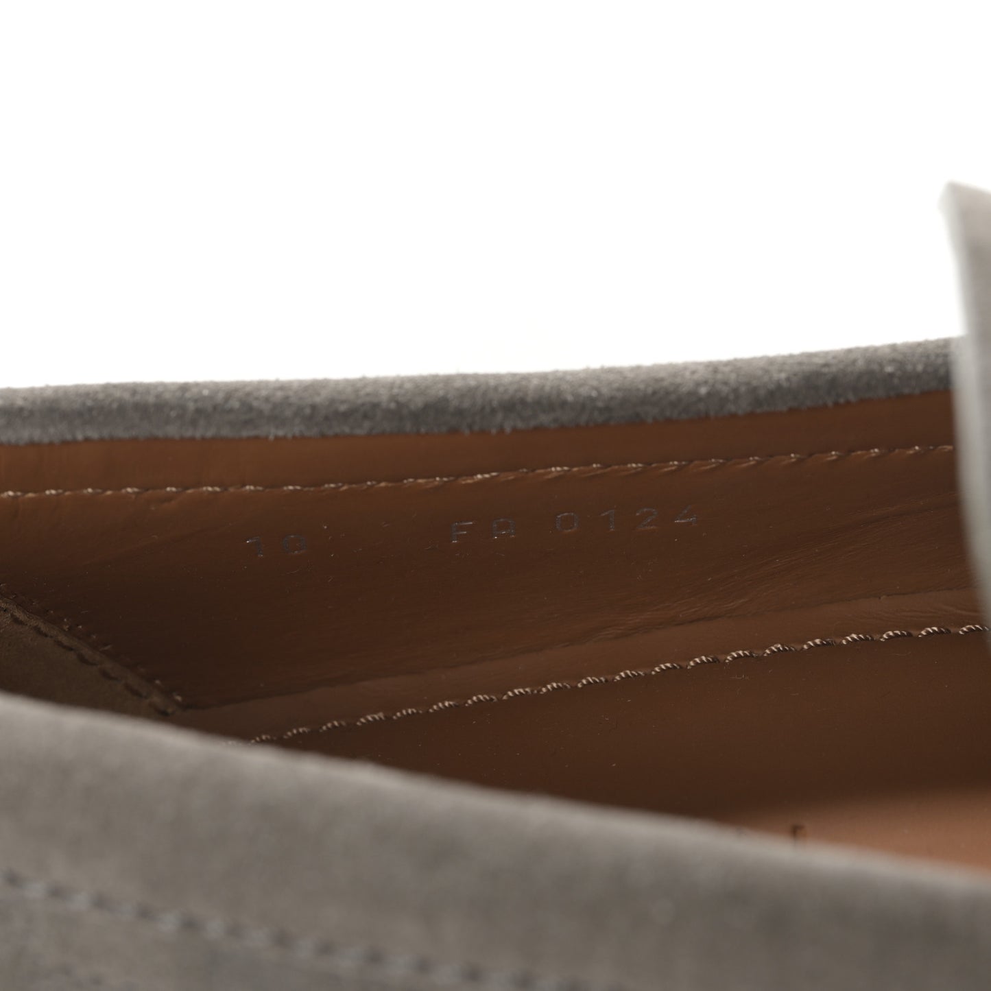 LOUIS VUITTON Suede Damier Mens Loafers 10 Grey