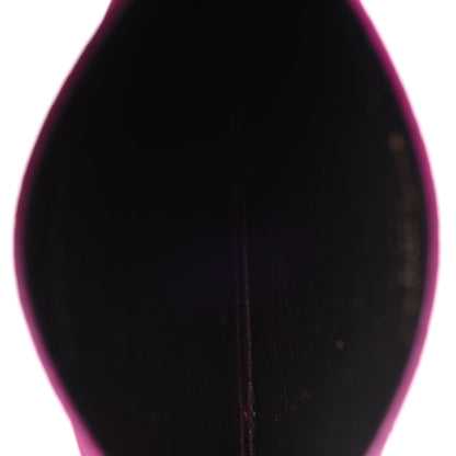 Saint Laurent Grain De Poudre Matelasse Chevron Monogram Credit Card Case Dark Grape 5 of 13