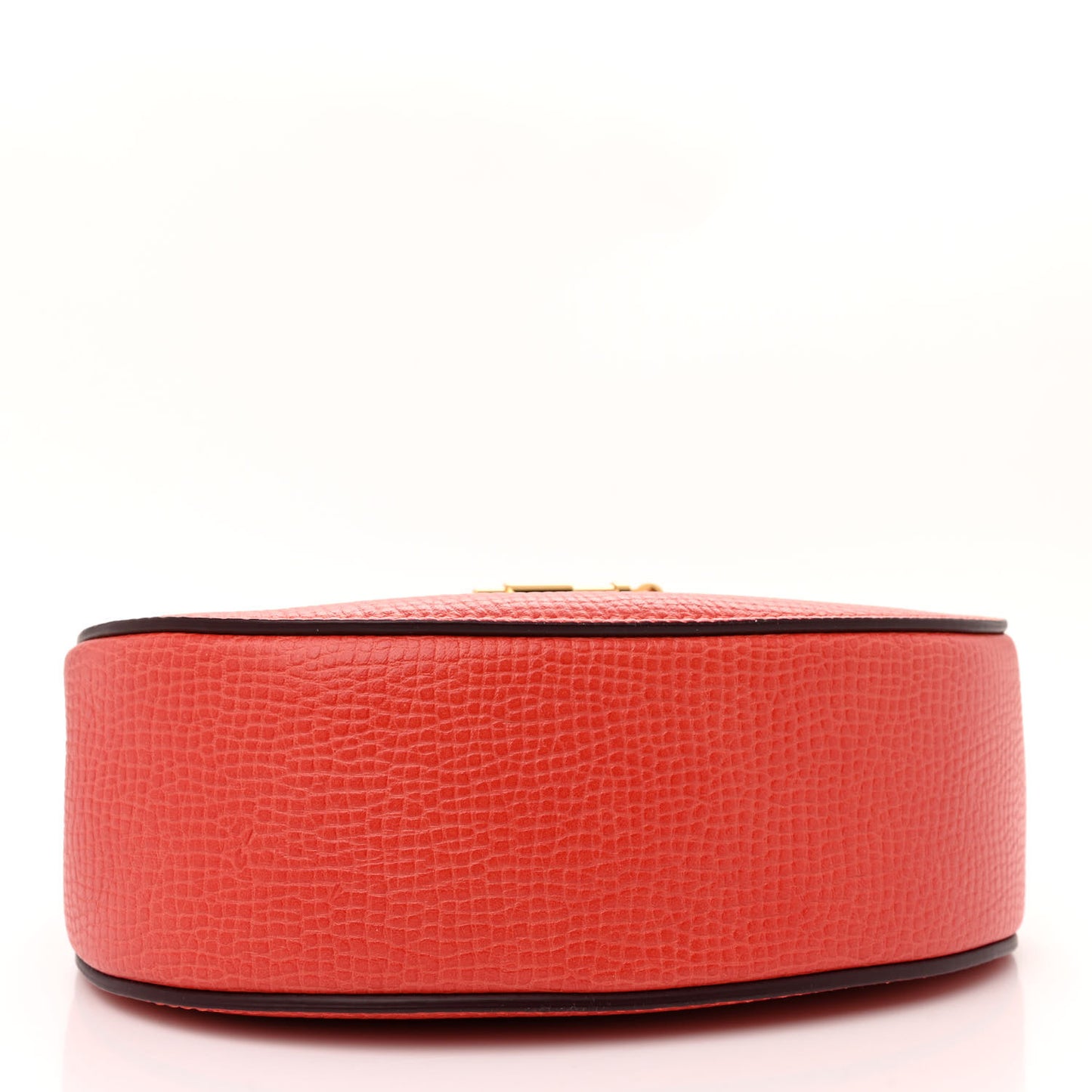 Grained Calfskin Lambskin Mini Drew Shoulder Bag Coral Pop