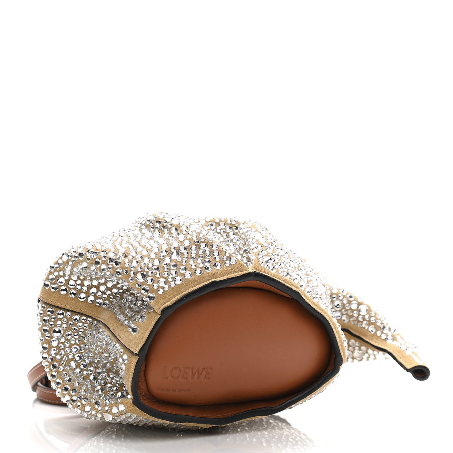 LOEW Suede Mini Elephantt Crystal Embellished Crossbody Bag