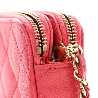 Chanel Caviar Quilted Small Clutch With Chain Pink 17 of 17