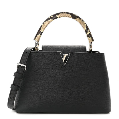 Louis Vuitton Taurillon Snakeskin Capucines PM Black 1 of 9