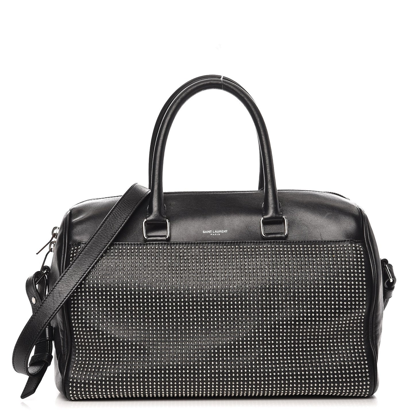 Calfskin Studded Classic Duffle 6 Black