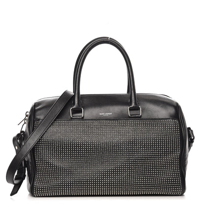 Saint Laurent Calfskin Studded Classic Duffle 6 Black 1 of 9
