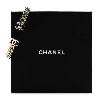 Chanel Metal CC Chain Link Choker Necklace L Gold 7 of 7