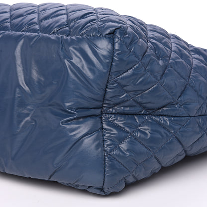 Chanel Nylon Quilted Large Coco Cocoon Tote Blue 8 of 9