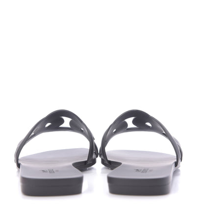 Hermes Rubber Aloha Sandals 36 Black 5 of 10