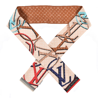 Louis Vuitton Silk Monogram Planet LV Bandeau Beige 1 of 3