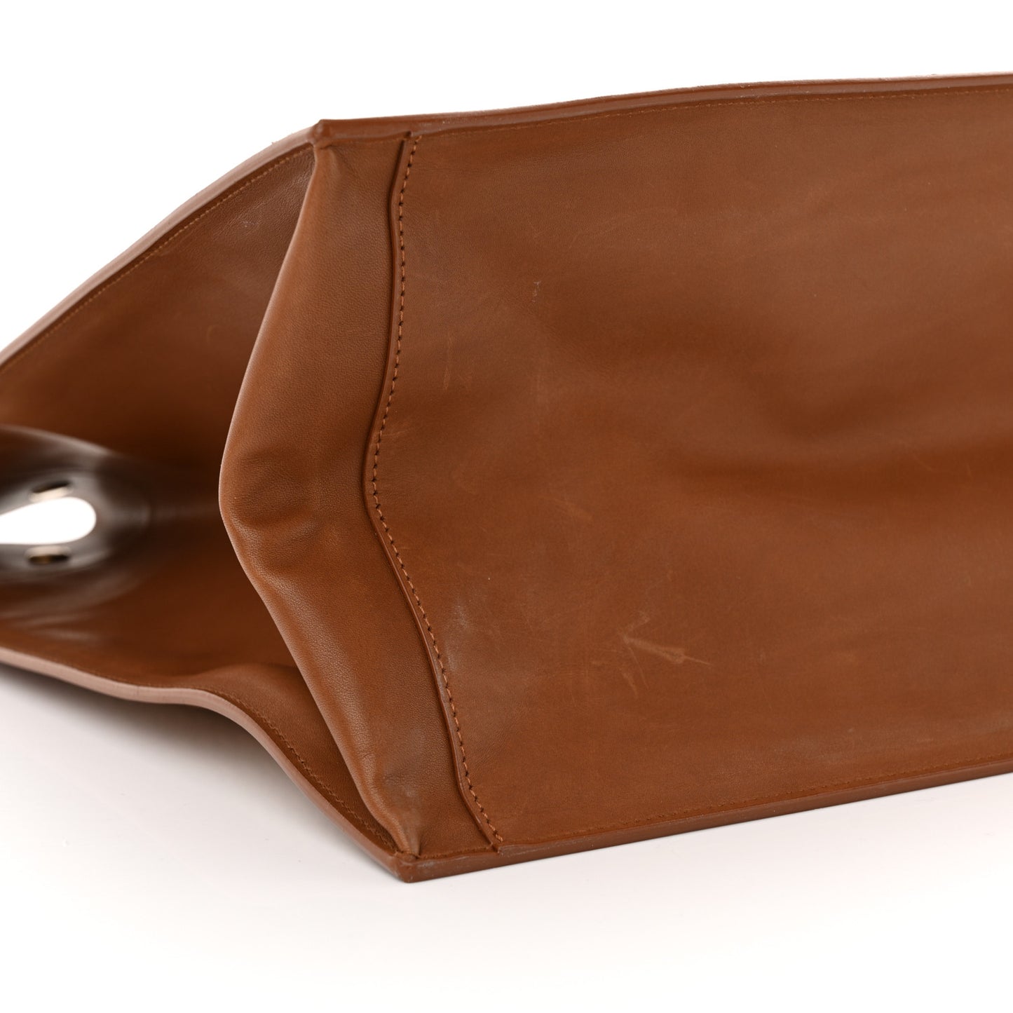 Raffia Linen Calfskin Rive Gauche Tote Naturale Brown