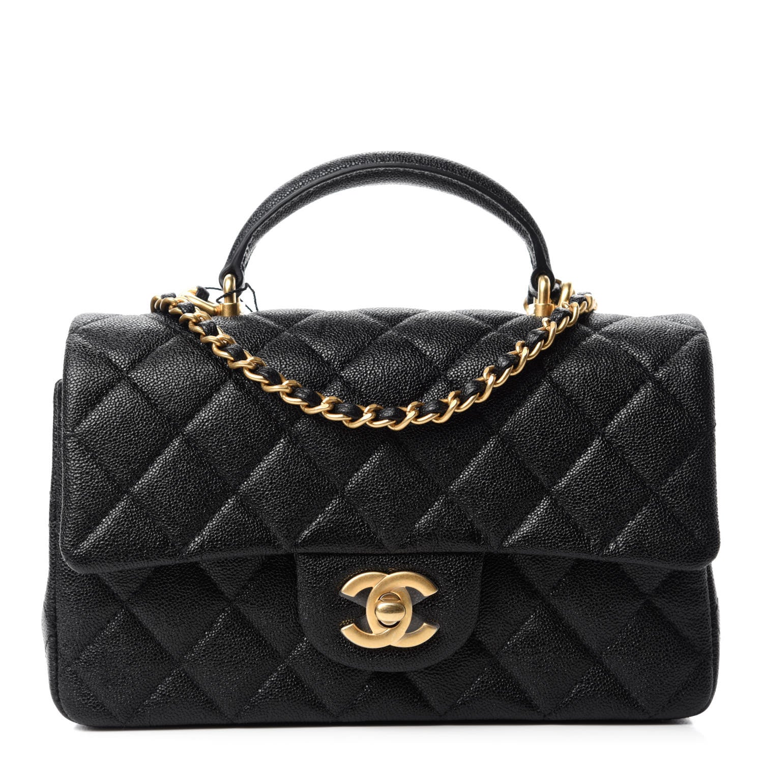Chanel Caviar Quilted Mini Top Handle Rectangular Flap Black 1 of 11