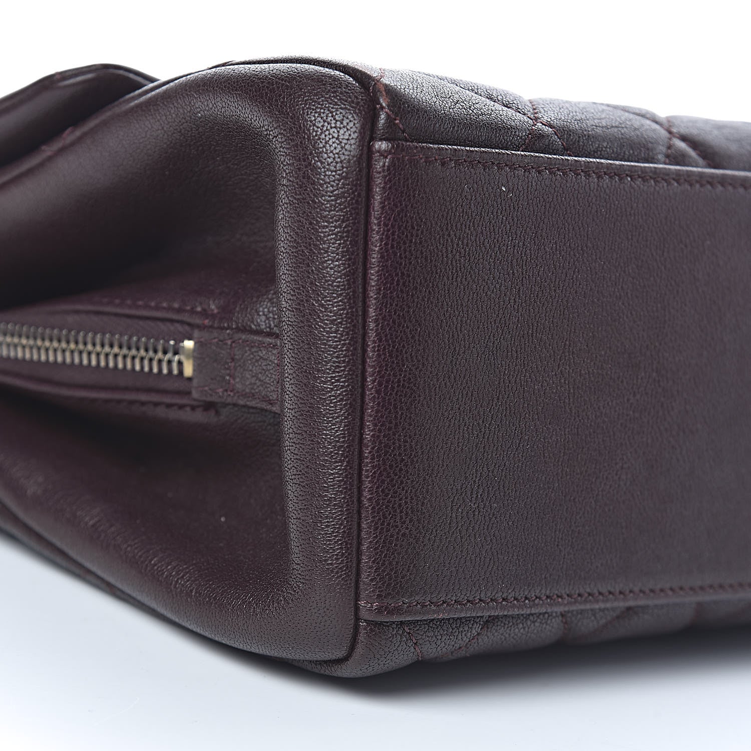 Chanel Shiny Sheepskin Quilted Small Trapezio Flap Dark Burgundy 8 of 11