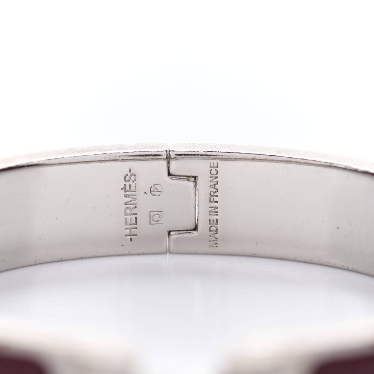 Enamel Narrow Clic Clac H Bracelet PM Bourgogne