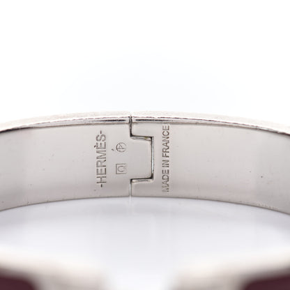 Hermes Enamel Narrow Clic Clac H Bracelet PM Bourgogne 5 of 6