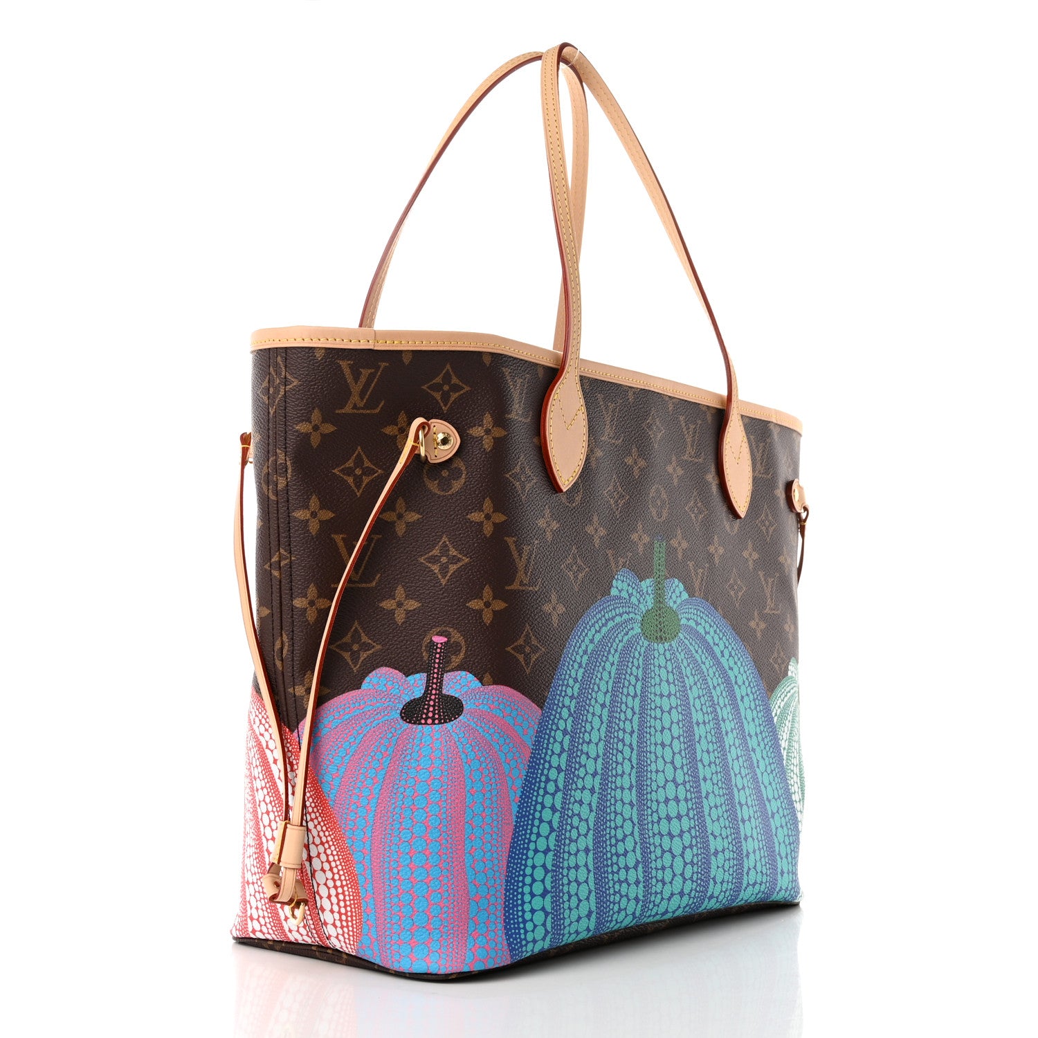 Louis Vuitton LV X YK Monogram Kusama Pumpkin Neverfull MM 3 of 10