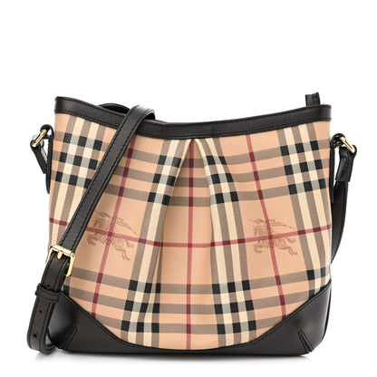 Burberry Haymarket Check Hartham Crossbody Chocolate 1 of 13
