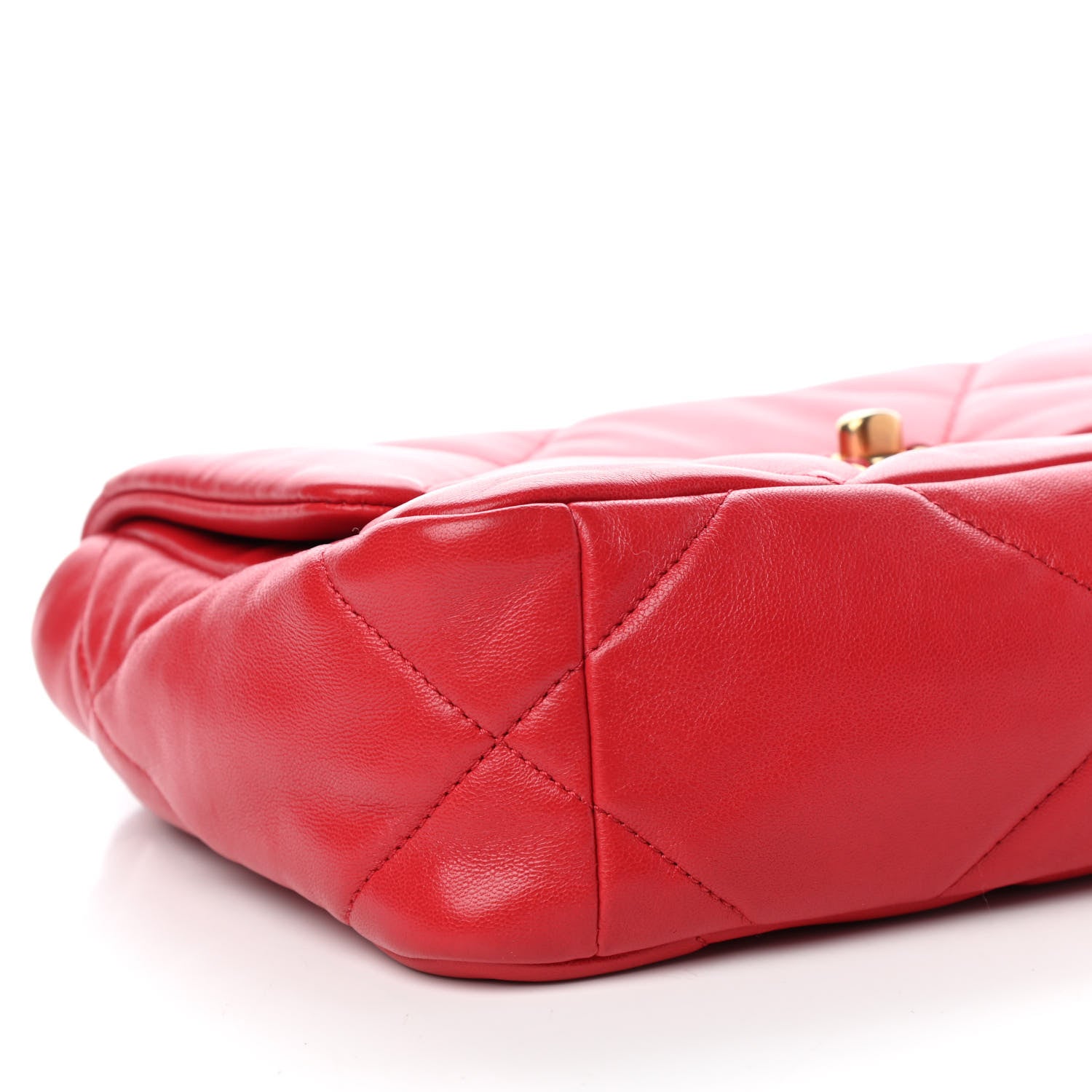 Chanel Lambskin Quilted Medium Chanel 19 Flap Red 8 of 10
