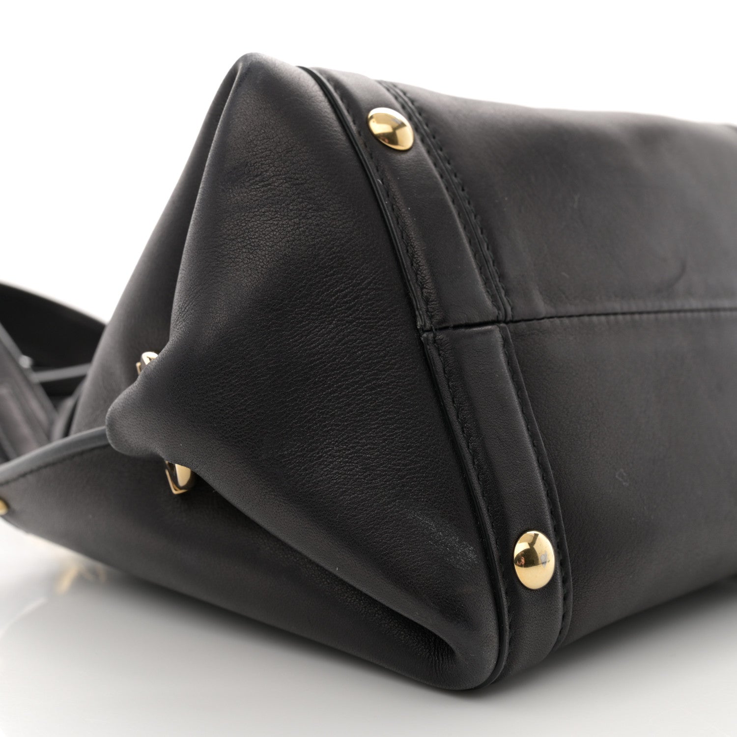 Salvatore Ferragamo Lambskin Suzanna Gancini Small Satchel Black 8 of 9