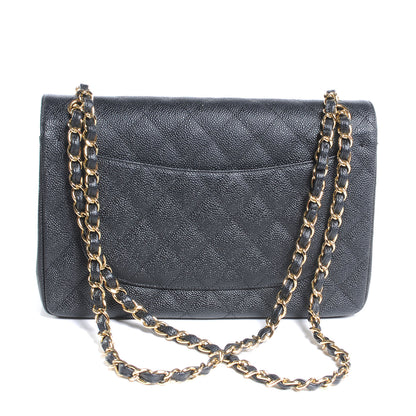 Chanel Caviar Quilted Jumbo Double Flap Black 3 of 8