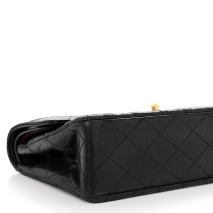 Chanel Lambskin Quilted Medium Double Flap Black 9 of 10