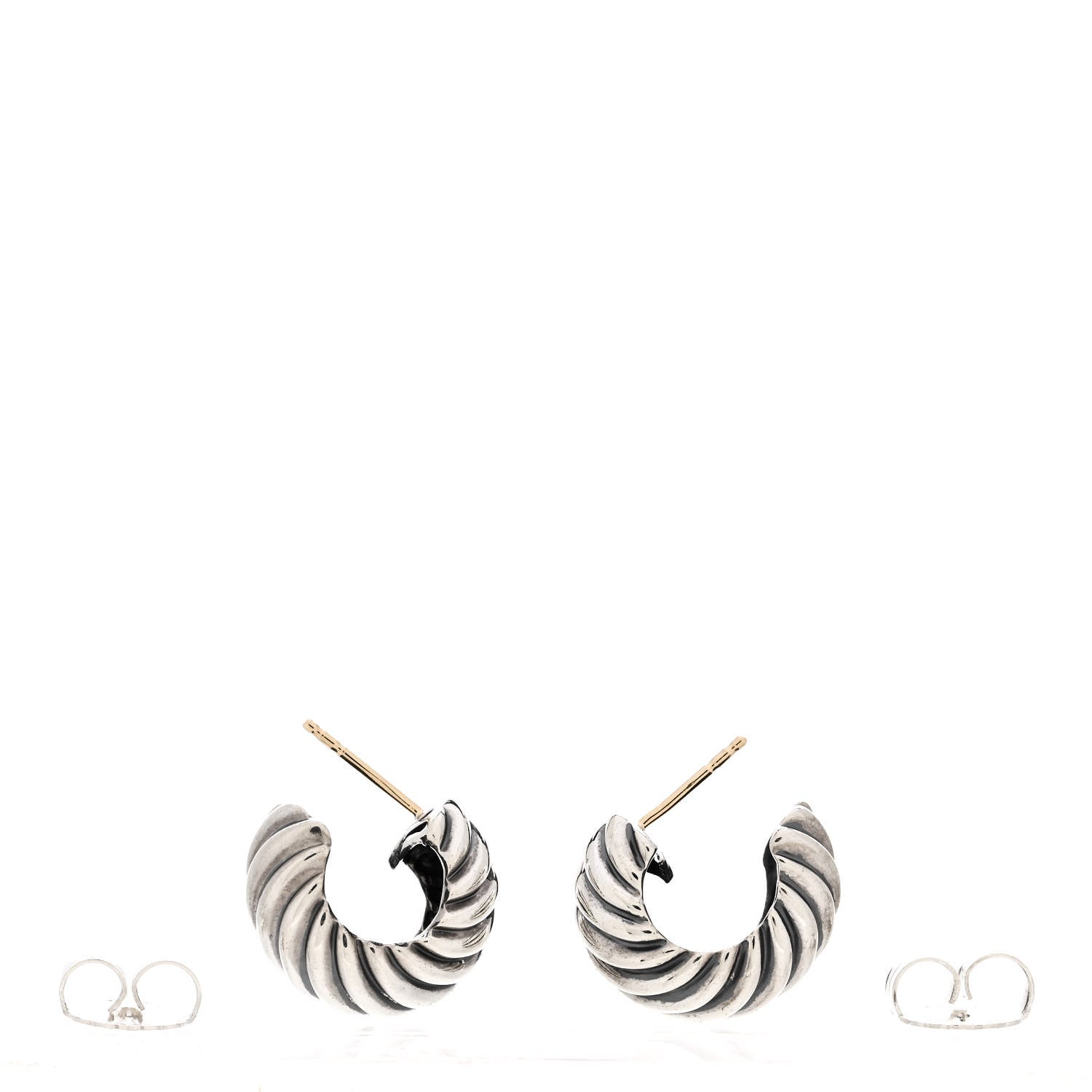 David Yurman Sterling Silver Cable Classics Hoop Earrings 3 of 5