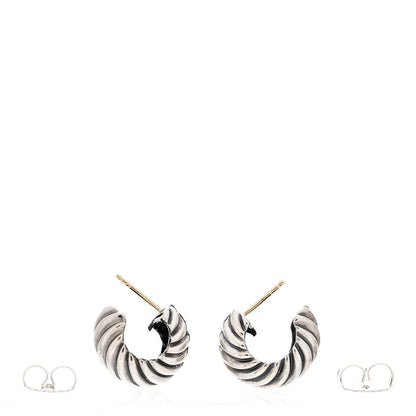 David Yurman Sterling Silver Cable Classics Hoop Earrings 3 of 5