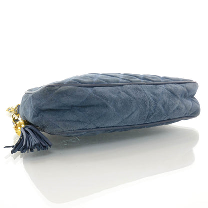 Chanel Suede Tassel Bag Blue 4 of 8