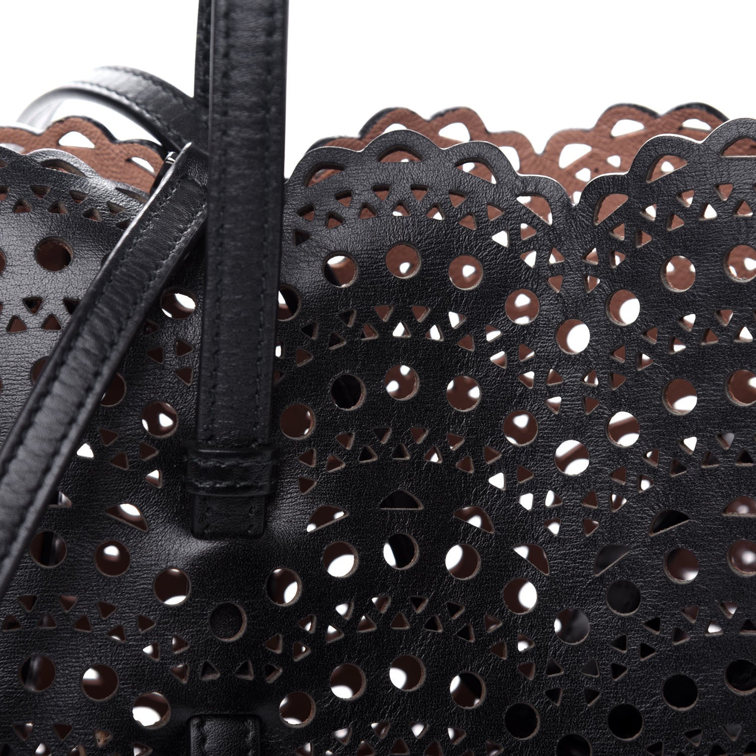 Alaia Calfskin Vienne Wave Mina 25 Bag Black 10 of 10