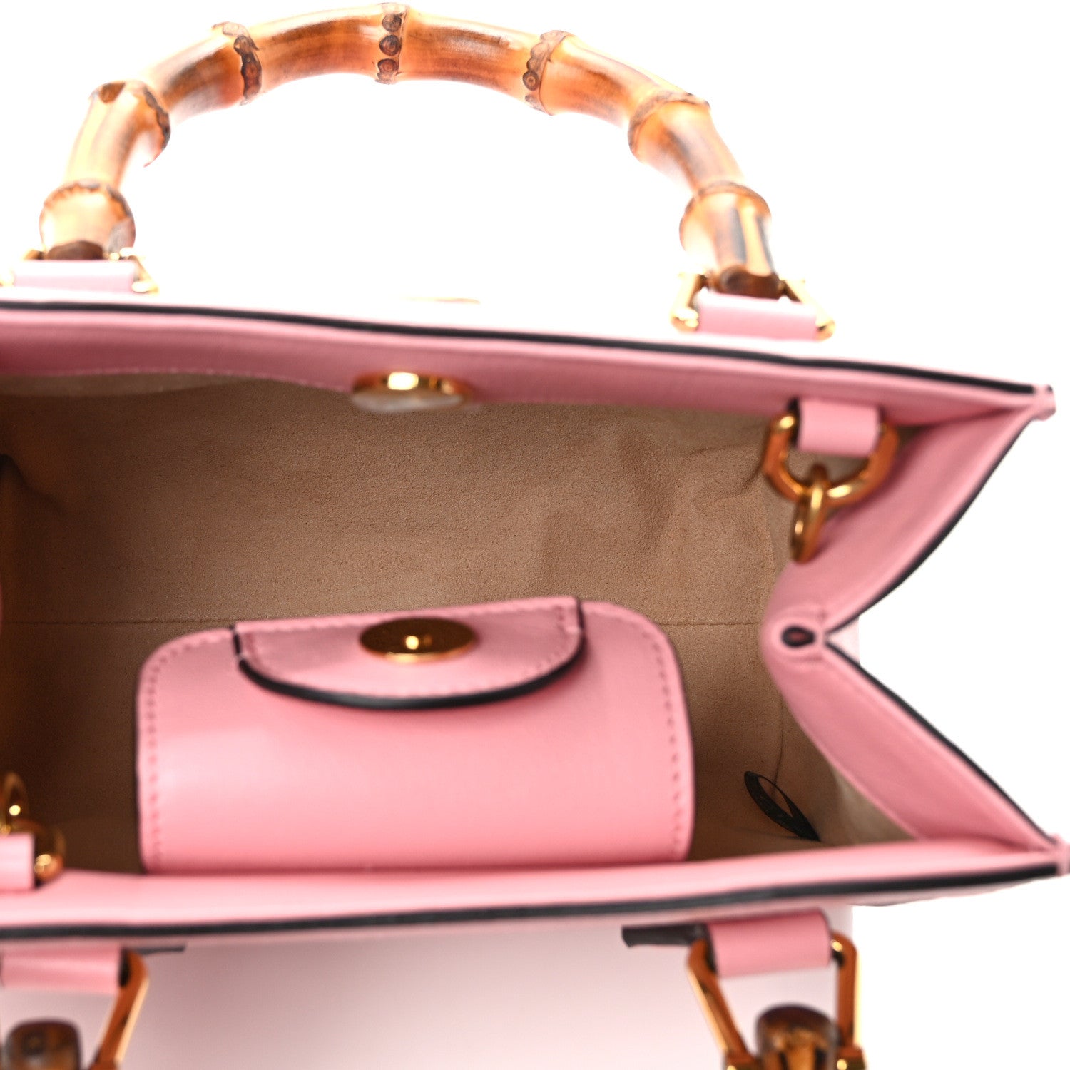 Gucci Wonka Grain Calfskin Mini Diana Tote Bag Wild Rose Fuxia Fluo 5 of 10