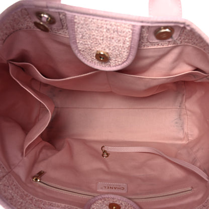 Chanel Lurex Boucle Deauville Medium Tote Pink 5 of 11
