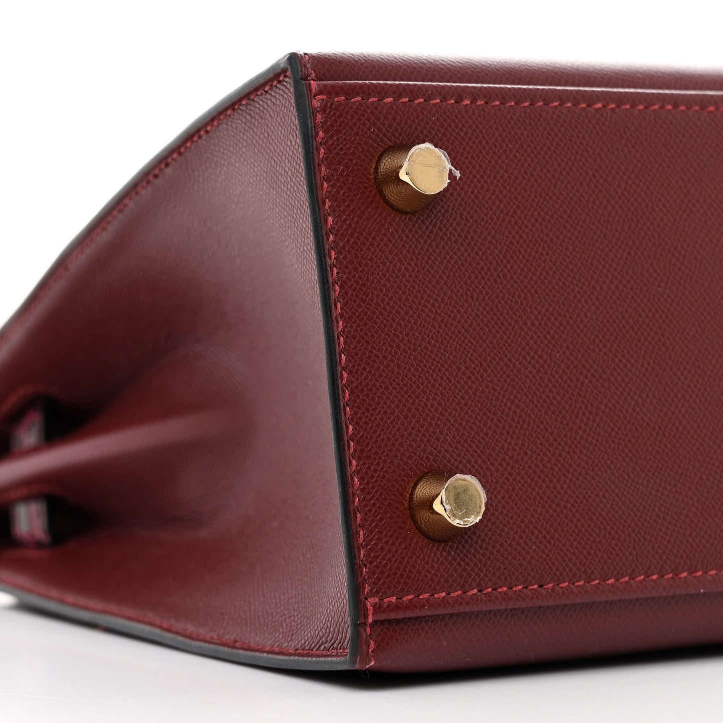 Madame Calfskin Shiny Alligator Kelly Sellier Touch 25 Rouge H