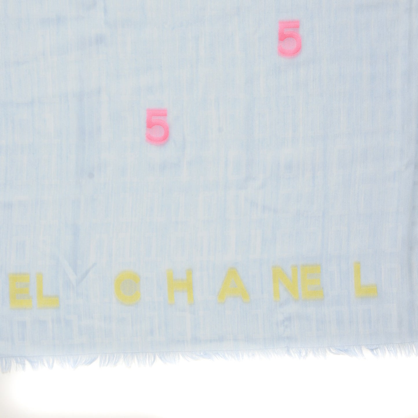 Silk Cashmere CC Square Scarf Light Blue
