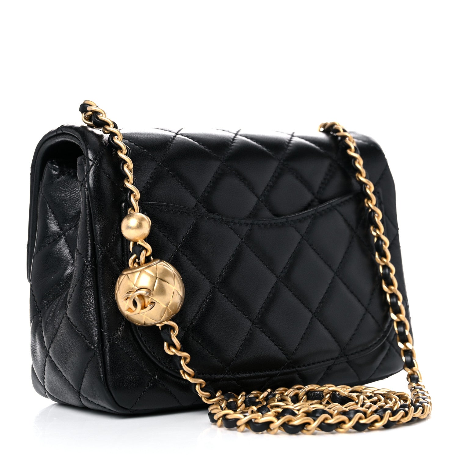 Chanel Lambskin Quilted Mini Pearl Crush Flap Black 3 of 10