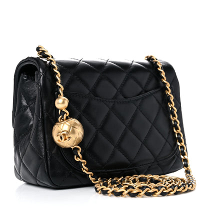 Chanel Lambskin Quilted Mini Pearl Crush Flap Black 3 of 10